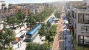 Concept Rendering of a Main Street in the Suisun City Expansion, image via California Forever