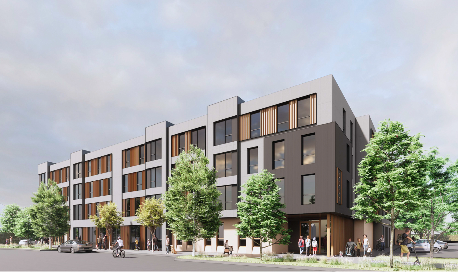 Orchards Affordable Apartments, rendering by Steinberg Hart