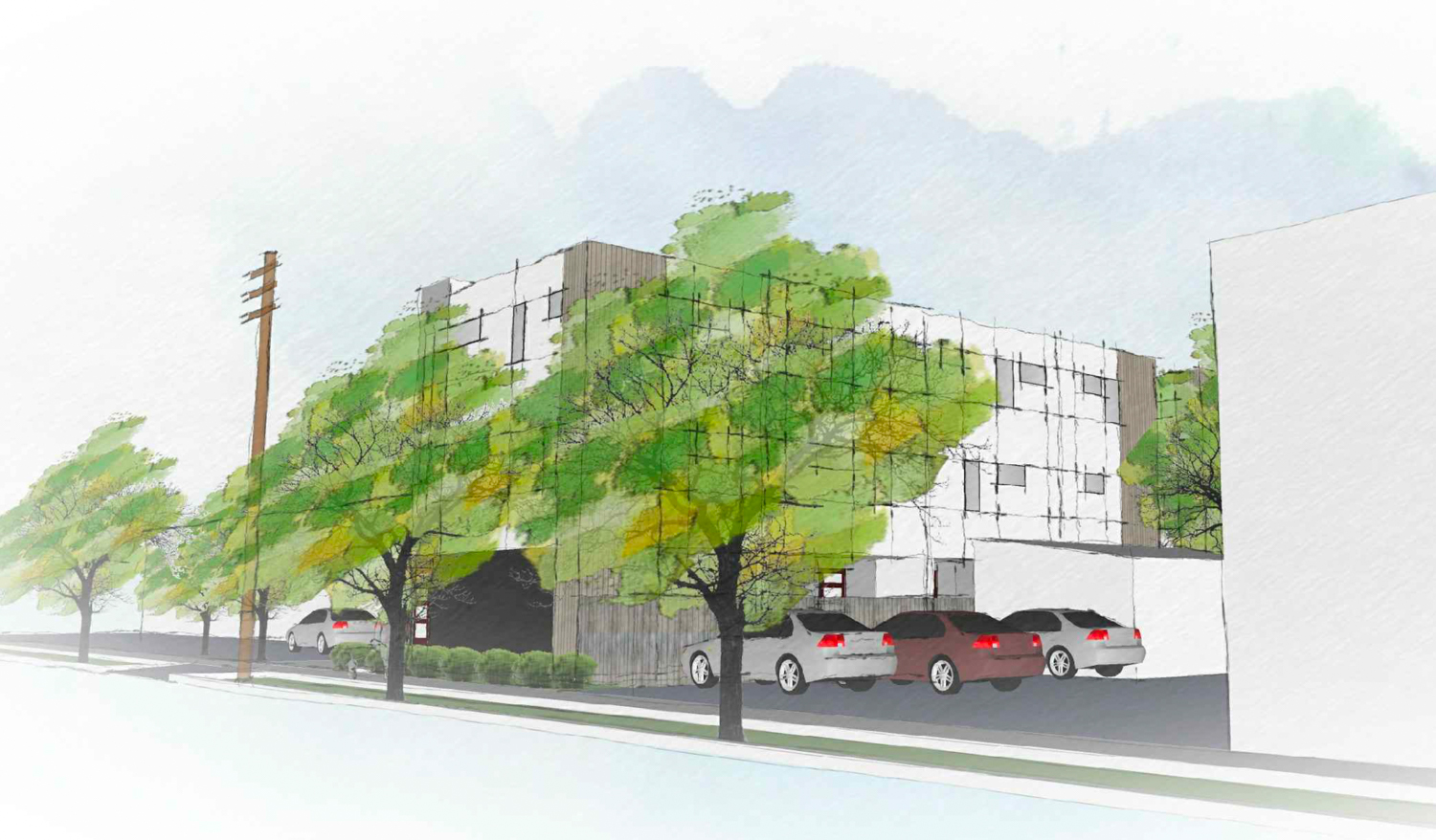 Quill Alley lofts, rendering by Haussman Architecture