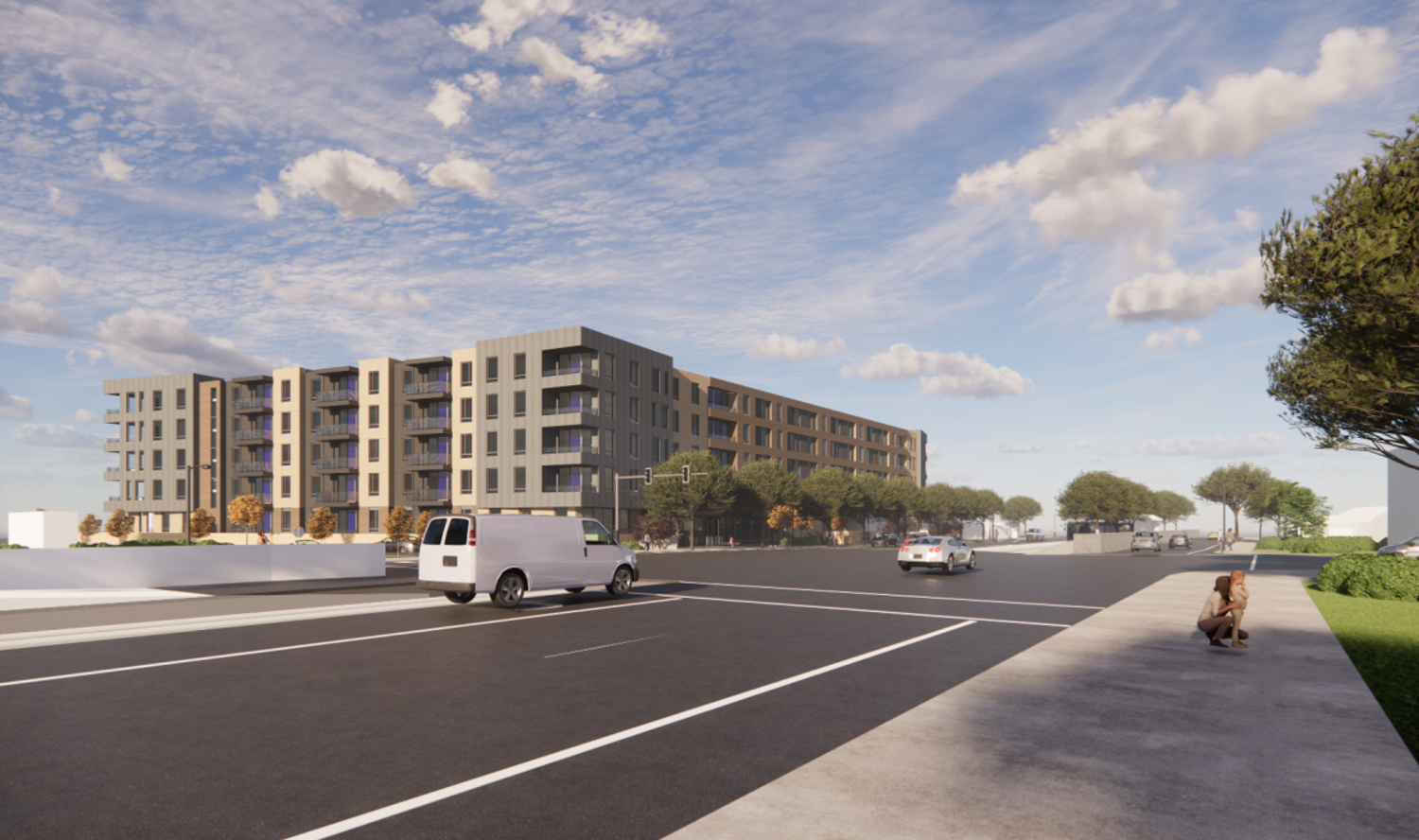 1207 North Capitol Avenue seen from Berryessa Road, rendering by Form4 Architecture