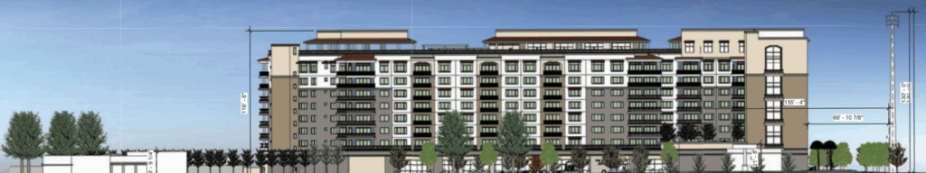 15300 Los Gatos Boulevard Side Elevation, image by Anderson Architects