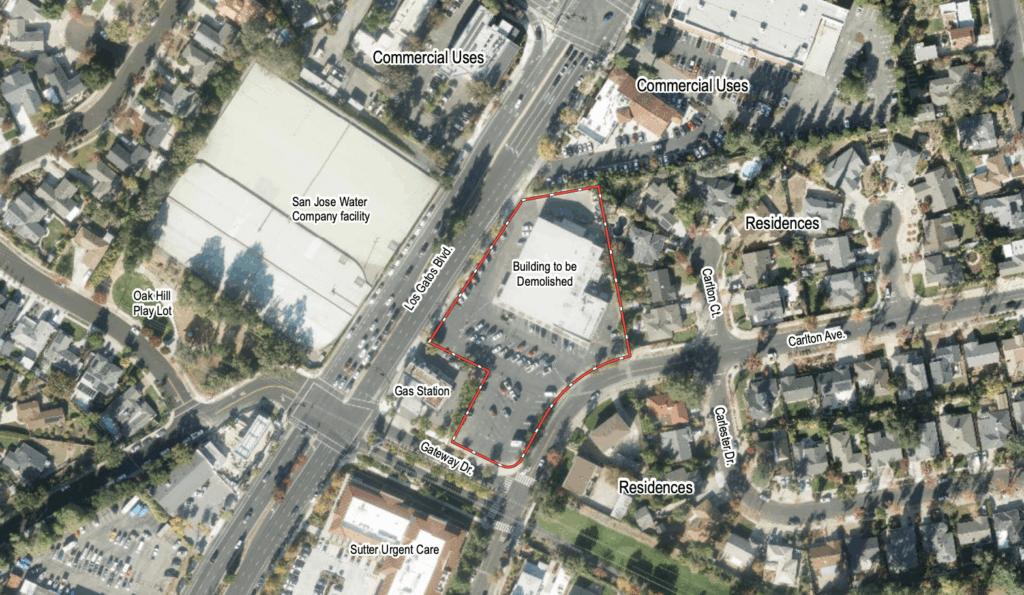 15300 Los Gatos Boulevard Site Overview, image via Town of Los Gatos