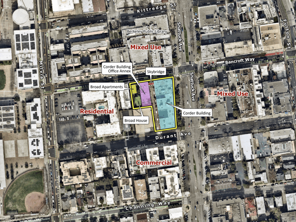 2036 Bancroft Way Site Layout, image via LSA