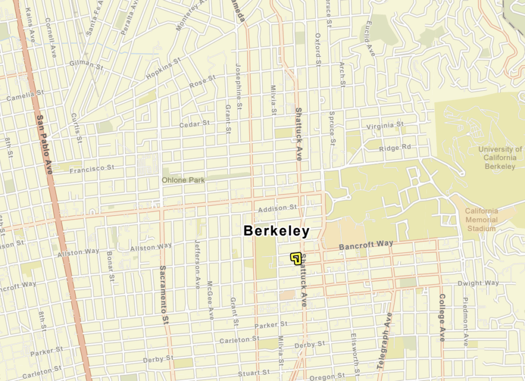 2036 Bancroft Way Site Location, image via LSA