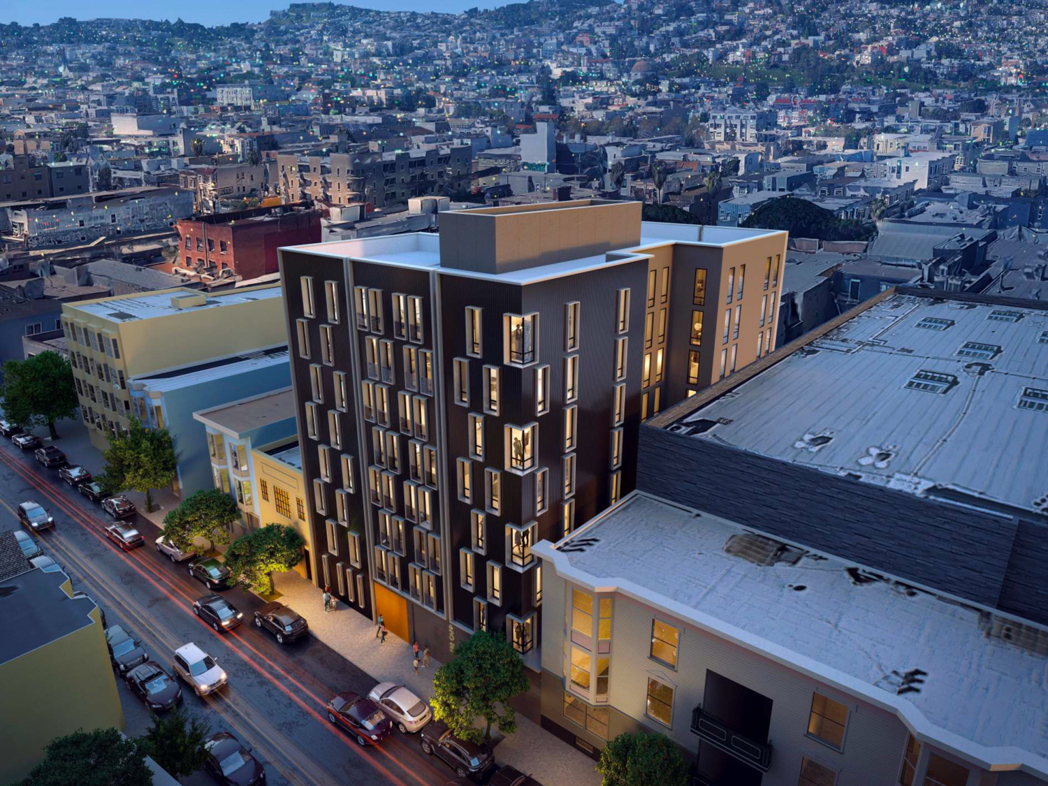 222 Capp Street, rendering by Perry Architects