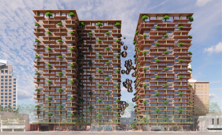 35 South Second Street establishing view, rendering by Bjarke Ingels Group