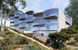 645 48th Avenue western facade of the lower structure, rendering by Stanley Saitowitz Natoma Architects