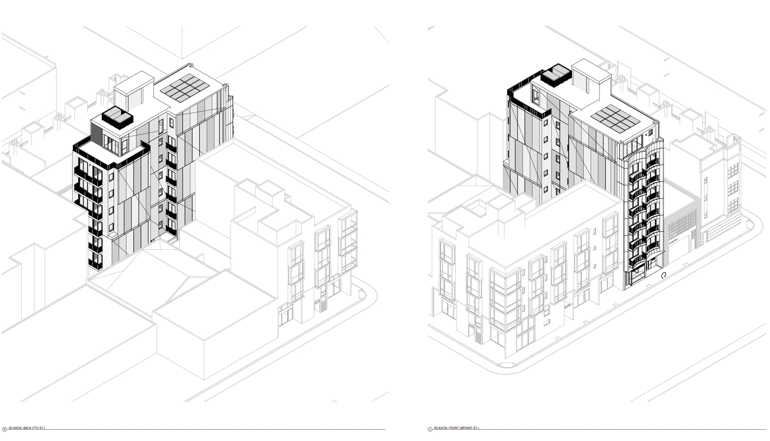 915 Bryant Street isometric view, illustration by Ogle Design