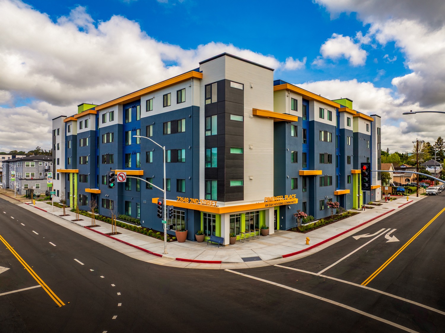 Pimentel Place exterior, image courtesy EAH Housing