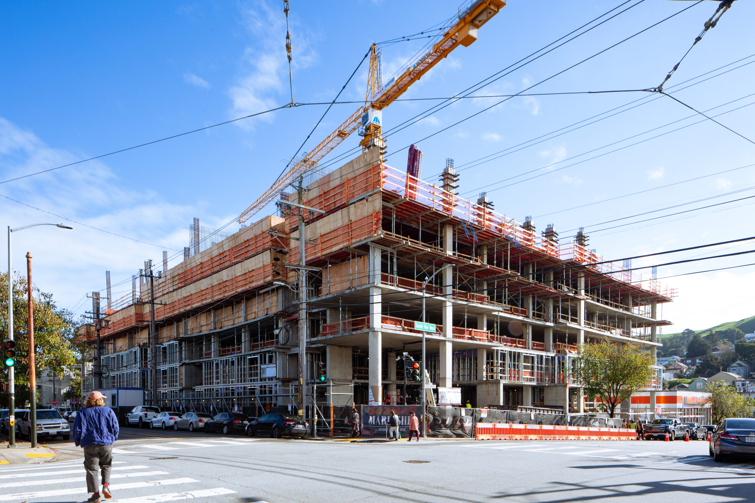 Concrete Nears Top for 1515 South Van Ness Avenue in Mission