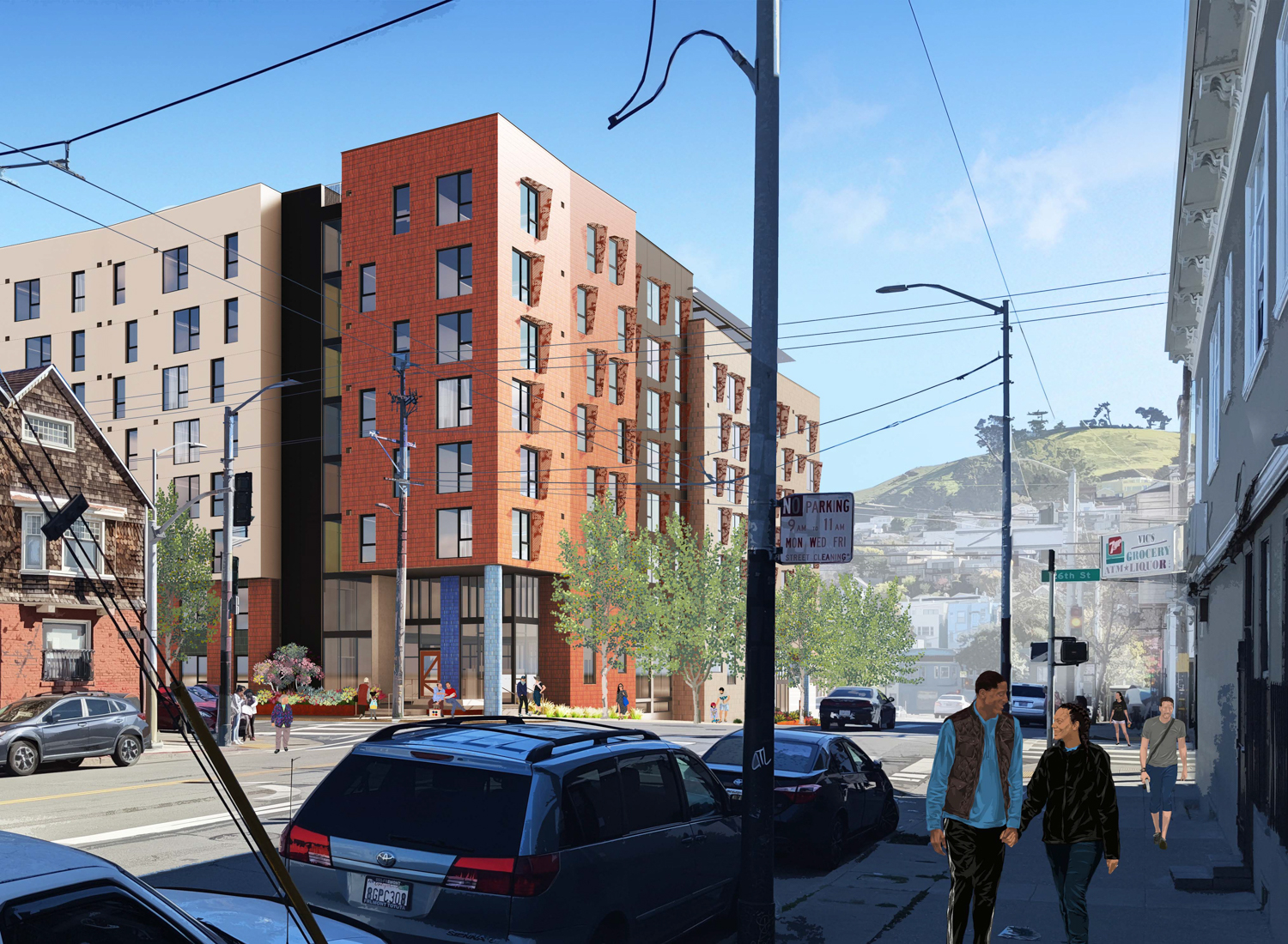 1515 South Van Ness Avenue, rendering by David Baker Architects