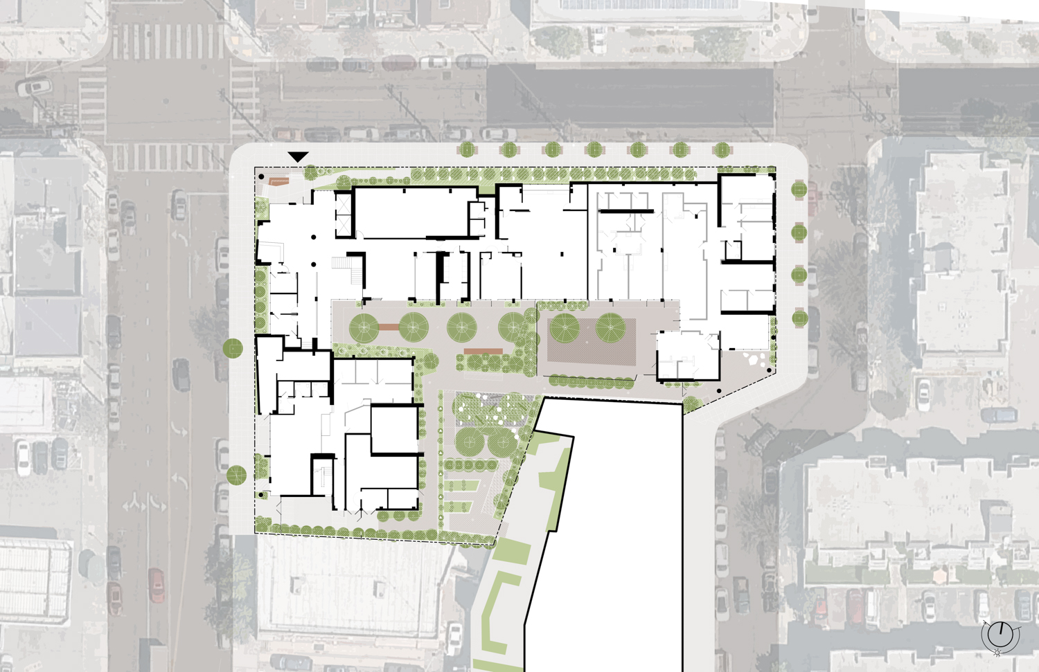 1515 South Van Ness Avenue site map, illustration by David Baker Architects