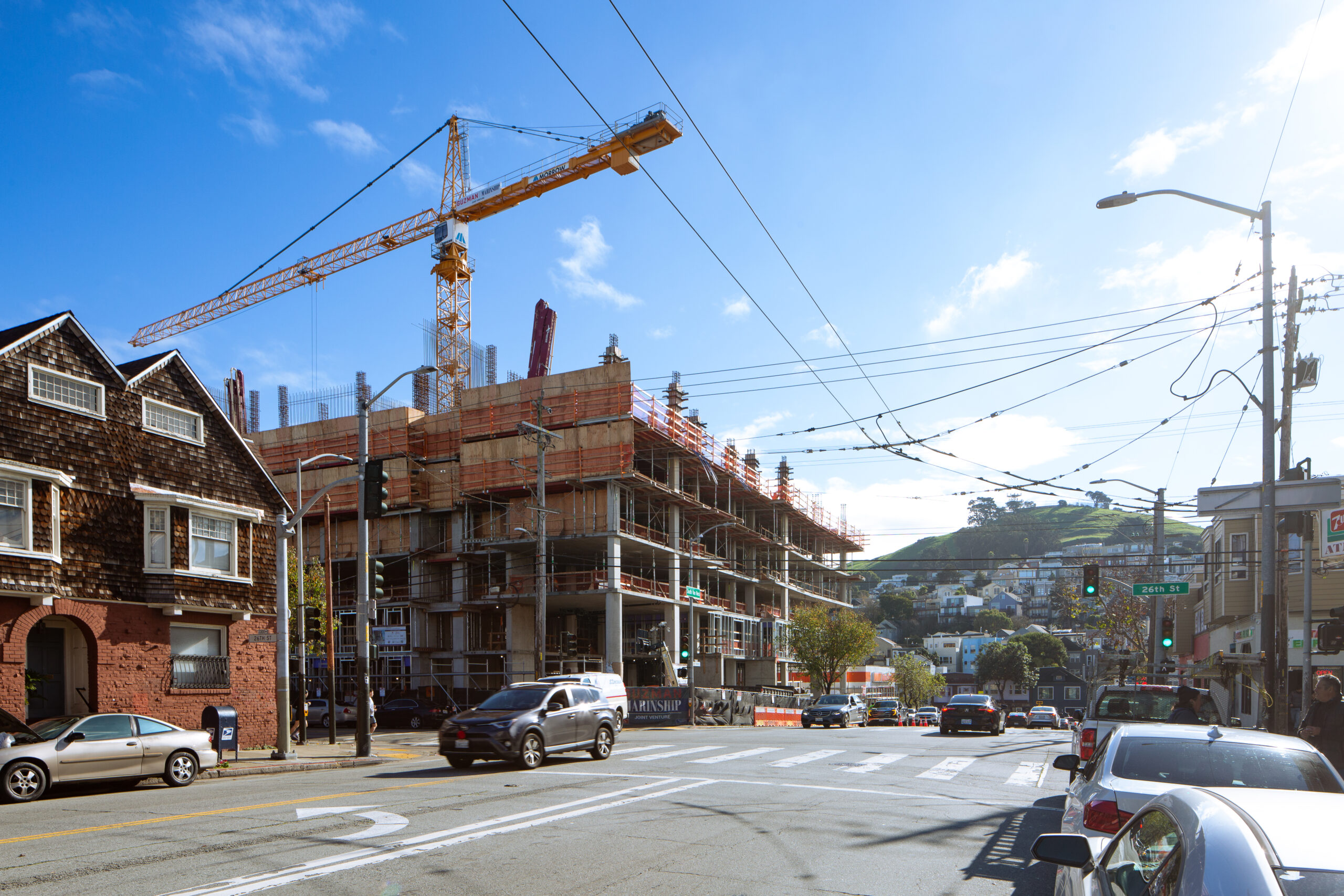 1515 South Van Ness Avenue view with Bernal Heights visible in the background, image by Andrew Campbell Nelson