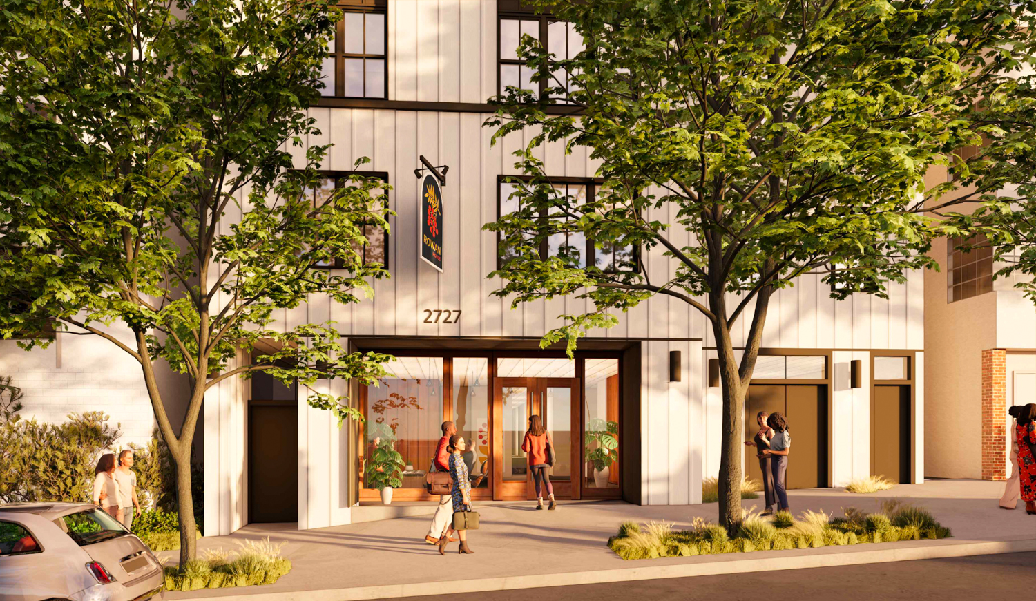 2727 Haste Street sidewalk view, rendering by SDT Architects