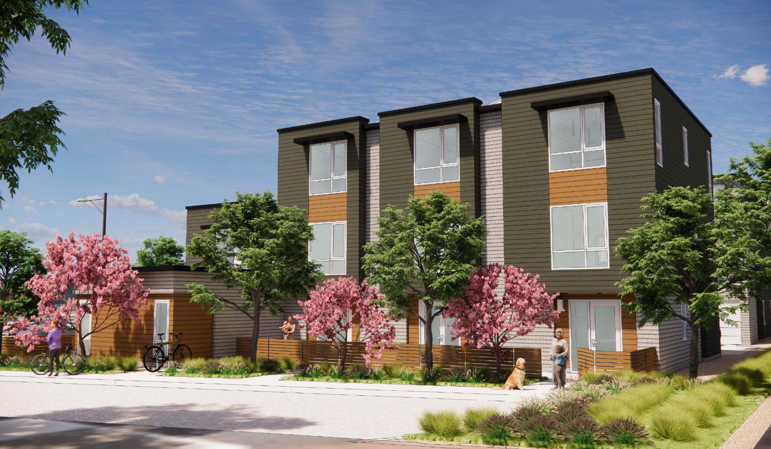 355 Pierce Road pedestrian view, rendering by TCA Architects