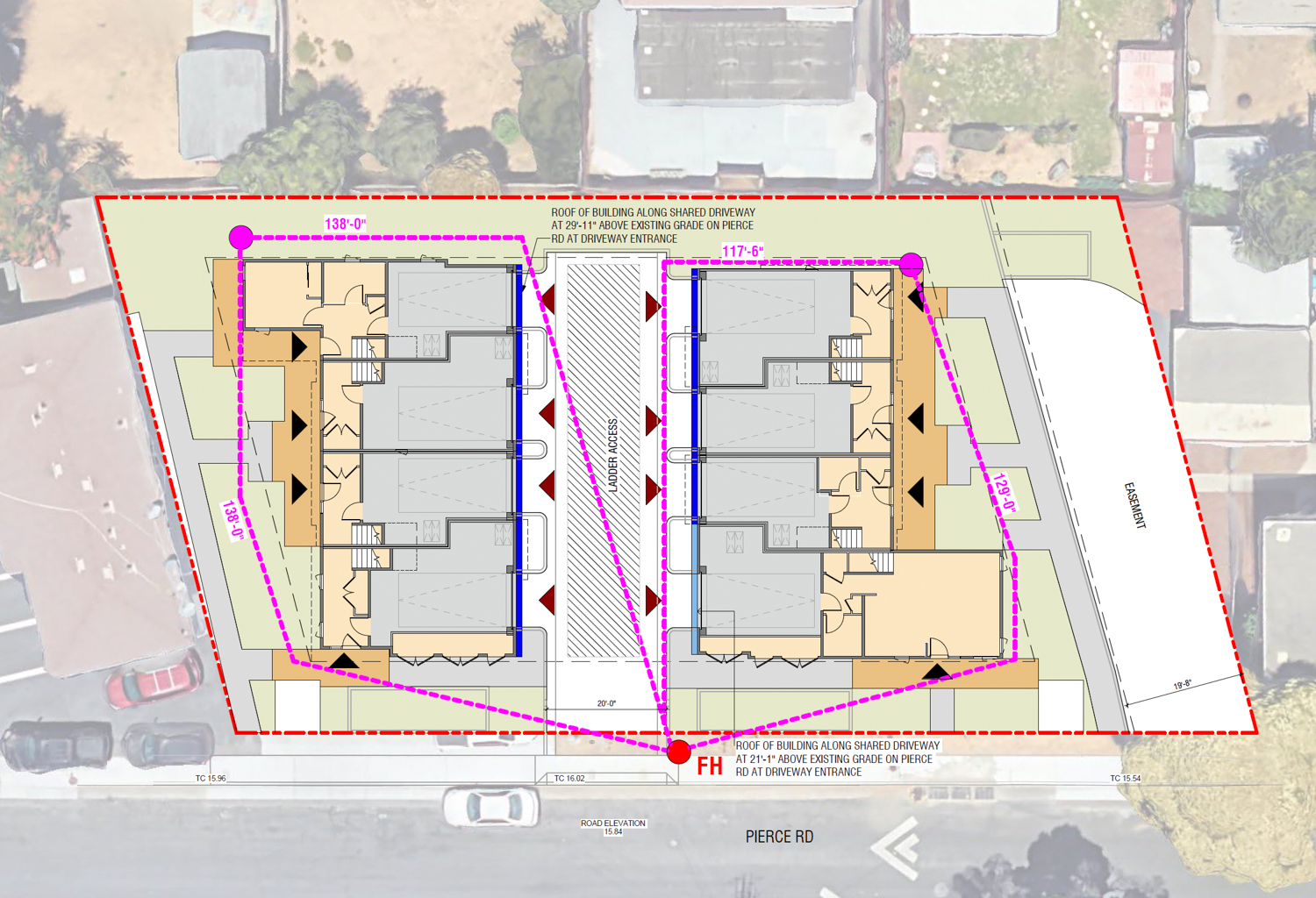 355 Pierce Road site map, illustration by TCA Architects