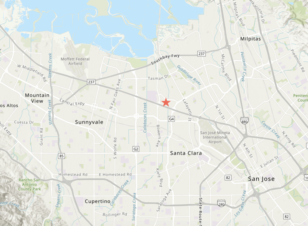 3925 Freedom Circle Site Location, image via ArcGIS Online