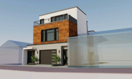 61 Royal Lane establishing view, rendering by Nie Yang Architects