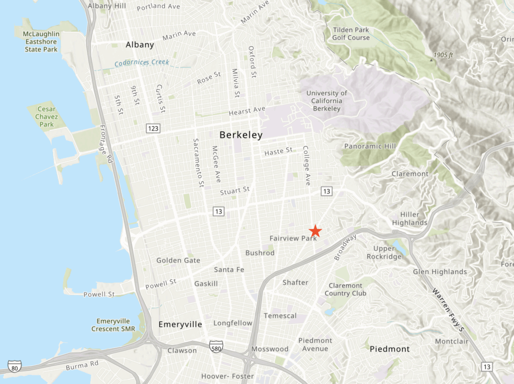 6230 Claremont Avenue Site Location, image via ArcGIS Online