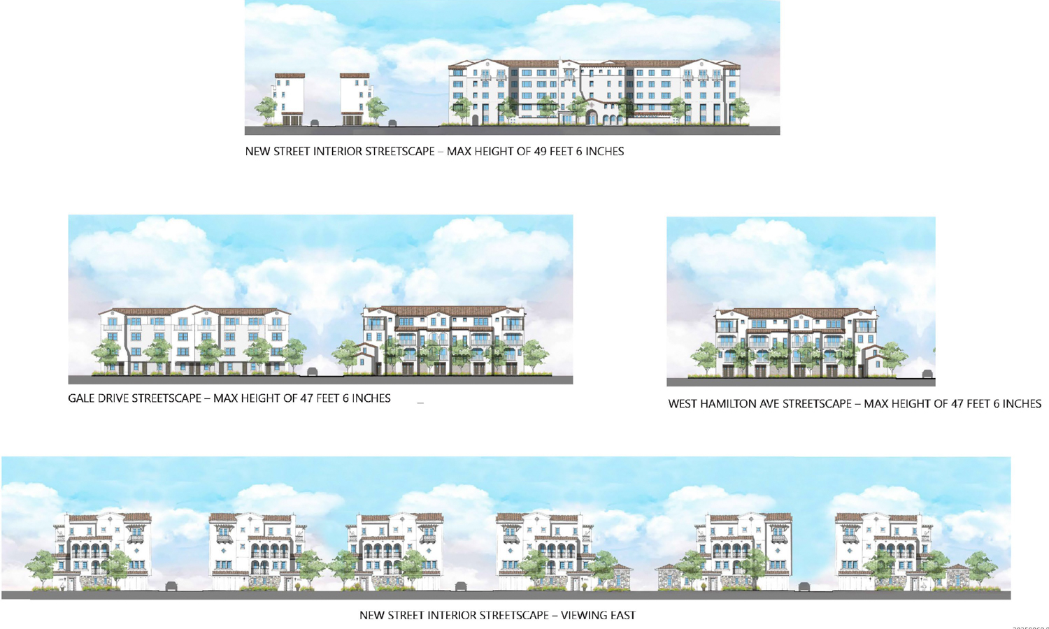 700 West Hamilton Avenue facade elevations, illustration by Hunt Hale Jones Architect