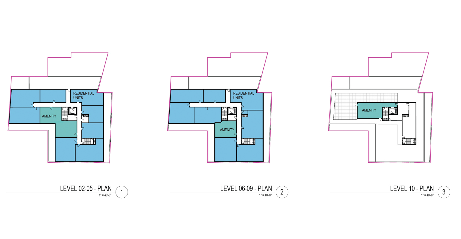 85 West Portal Avenue residential floor plans, illustration by Handel Architects