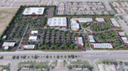 Agora at Natomas aerial overview, rendering by RMW Architecture + Interiors