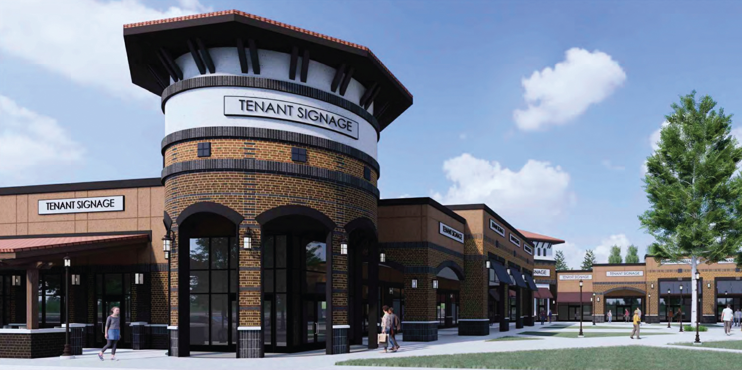 Agora at Natomas pedestrian view, rendering by RMW Architecture + Interiors