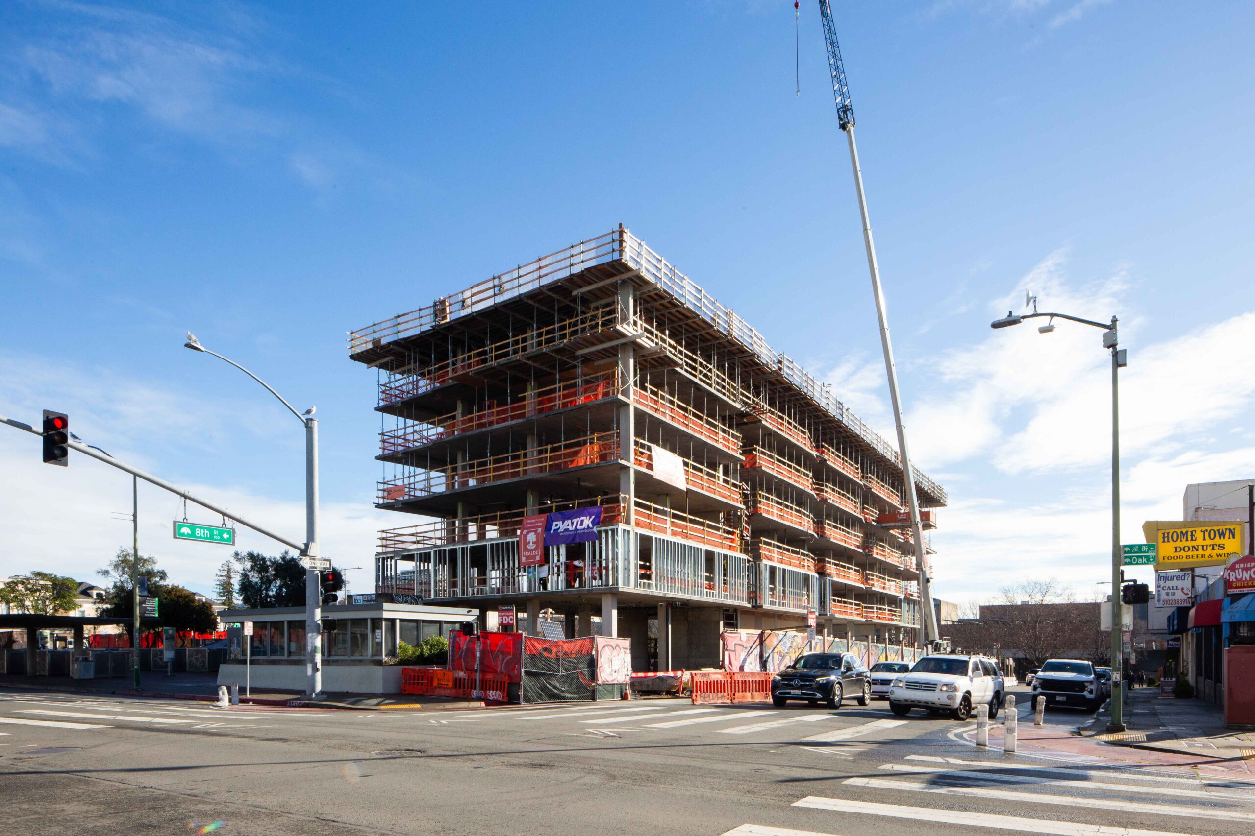 Lake Merritt BART Senior Housing overlooking 8th Street and Oak Street, image by Andrew Campbell Nelson