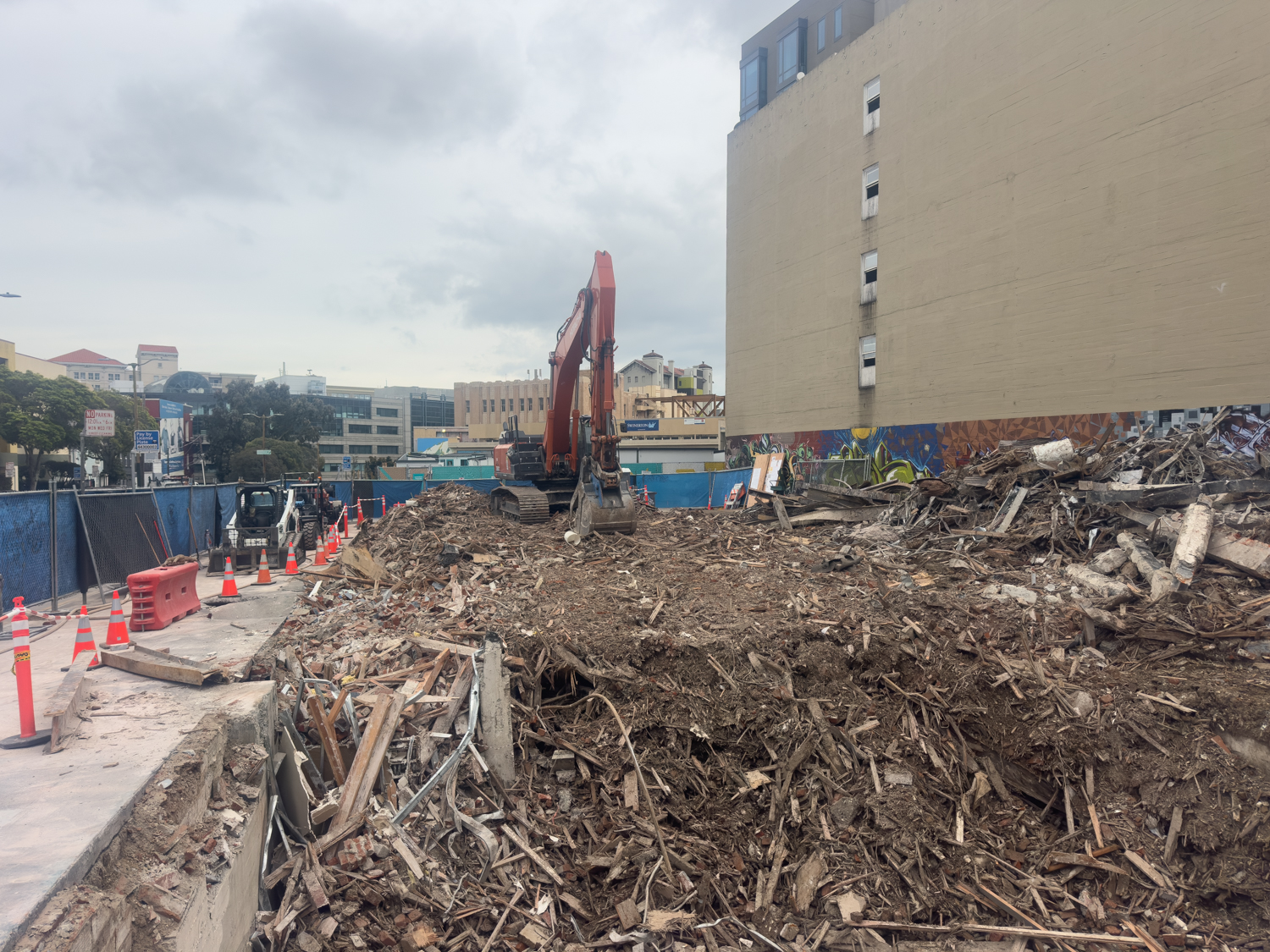 1687 Market Street demolition progress, image by author