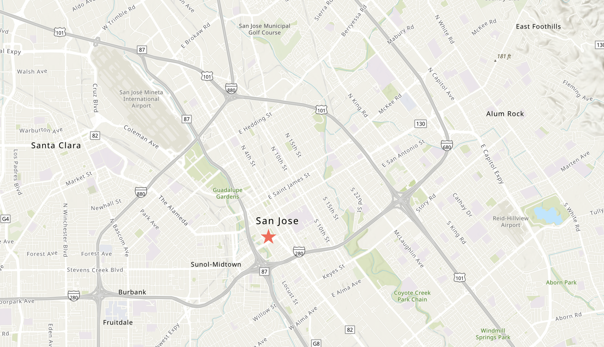 185 Park Avenue Site Location, image via ArcGIS Online