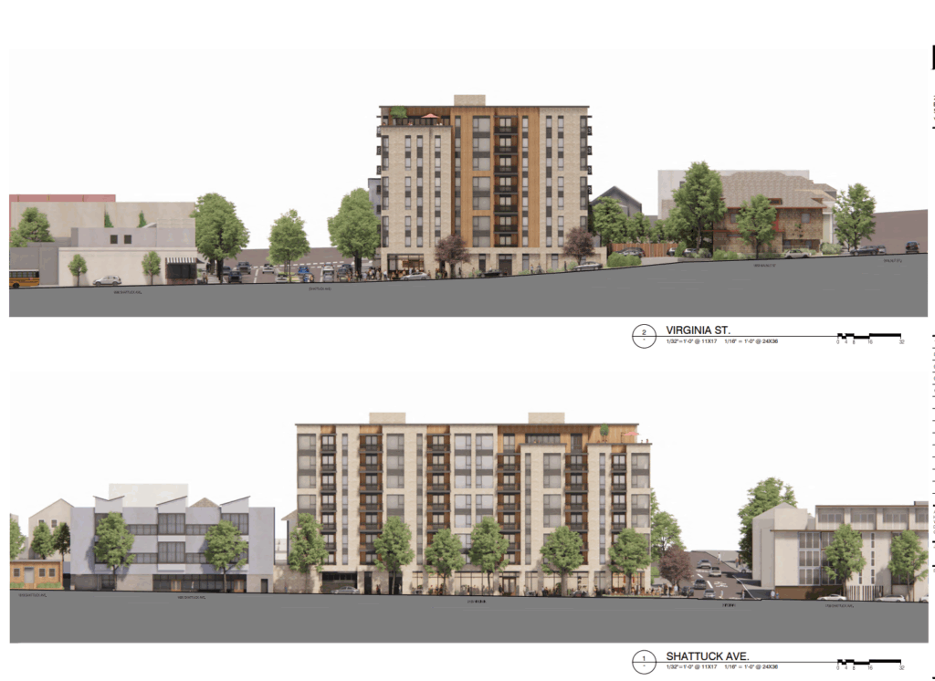 2109 Virginia Street Context Elevation, image by Tractenberg Architects