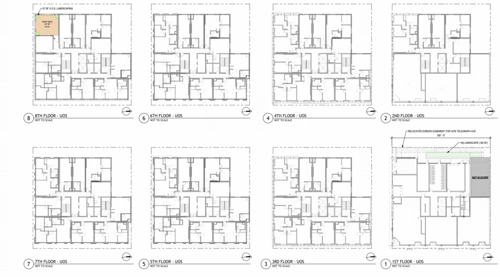 2449 Dwight Way Floor Plans, image by Studio KDA