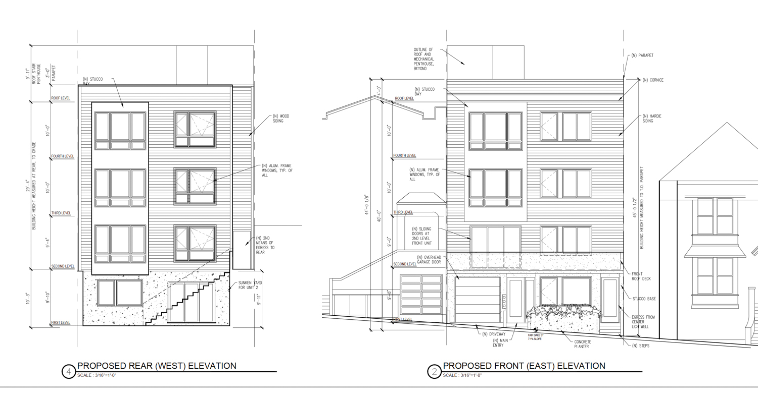 268 Fair Oaks Street facade elevations, illustration by Shatara Architecture