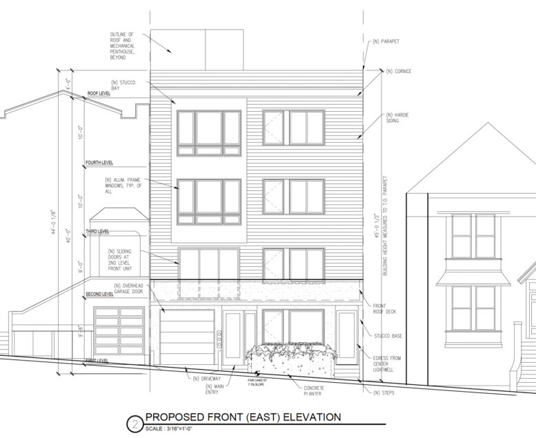 268 Fair Oaks Street proposed front elevation, illustration by Shatara Architecture