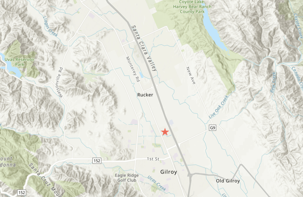 315 Las Animas Avenue Site Location, image via ArcGIS Online