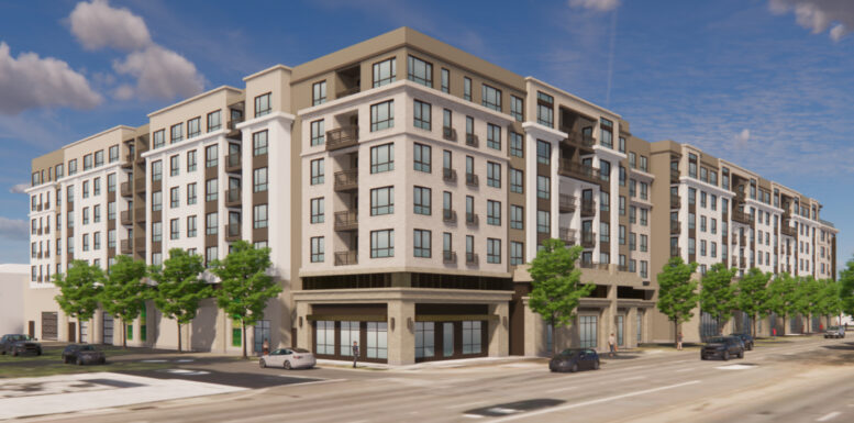 3606 El Camino Real car view, rendering by BDE Architecture