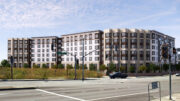 477 East Hillsdale Boulevard pedestrian view, rendering by TCA Architects