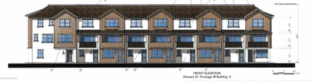 845 Stewart Drive Front Elevation, image by Ascent