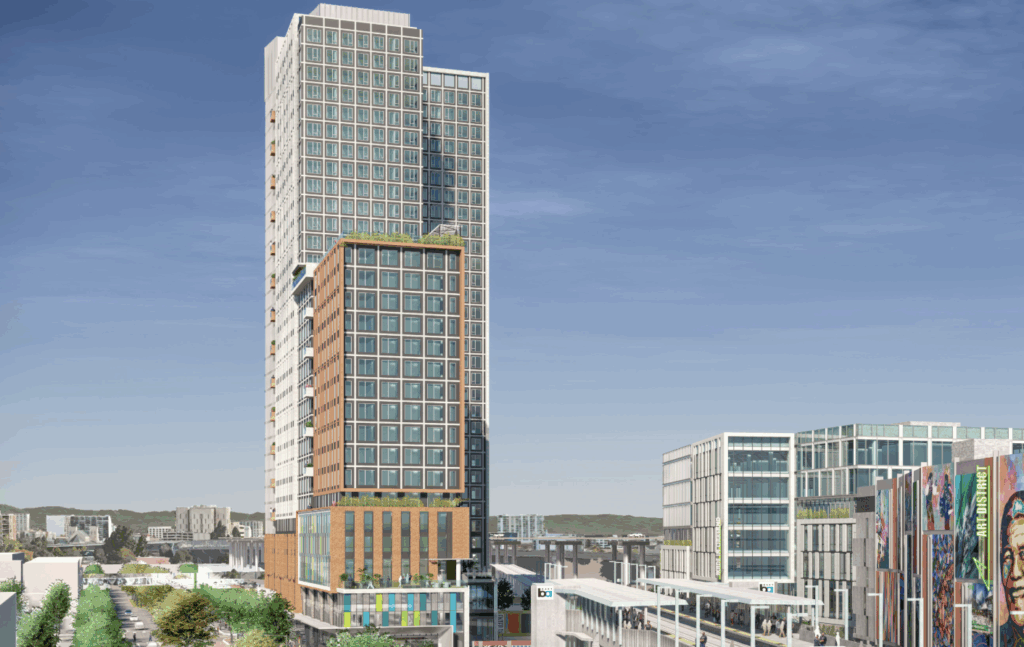 Mandela Station T1 Tower Rendering, image by JRDV Urban International