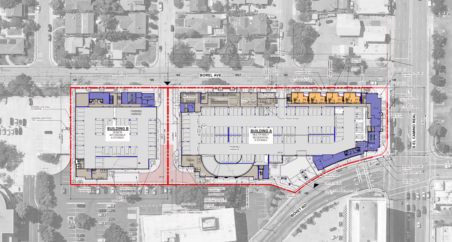1700 El Camino Real site plan, illustration by KTGY