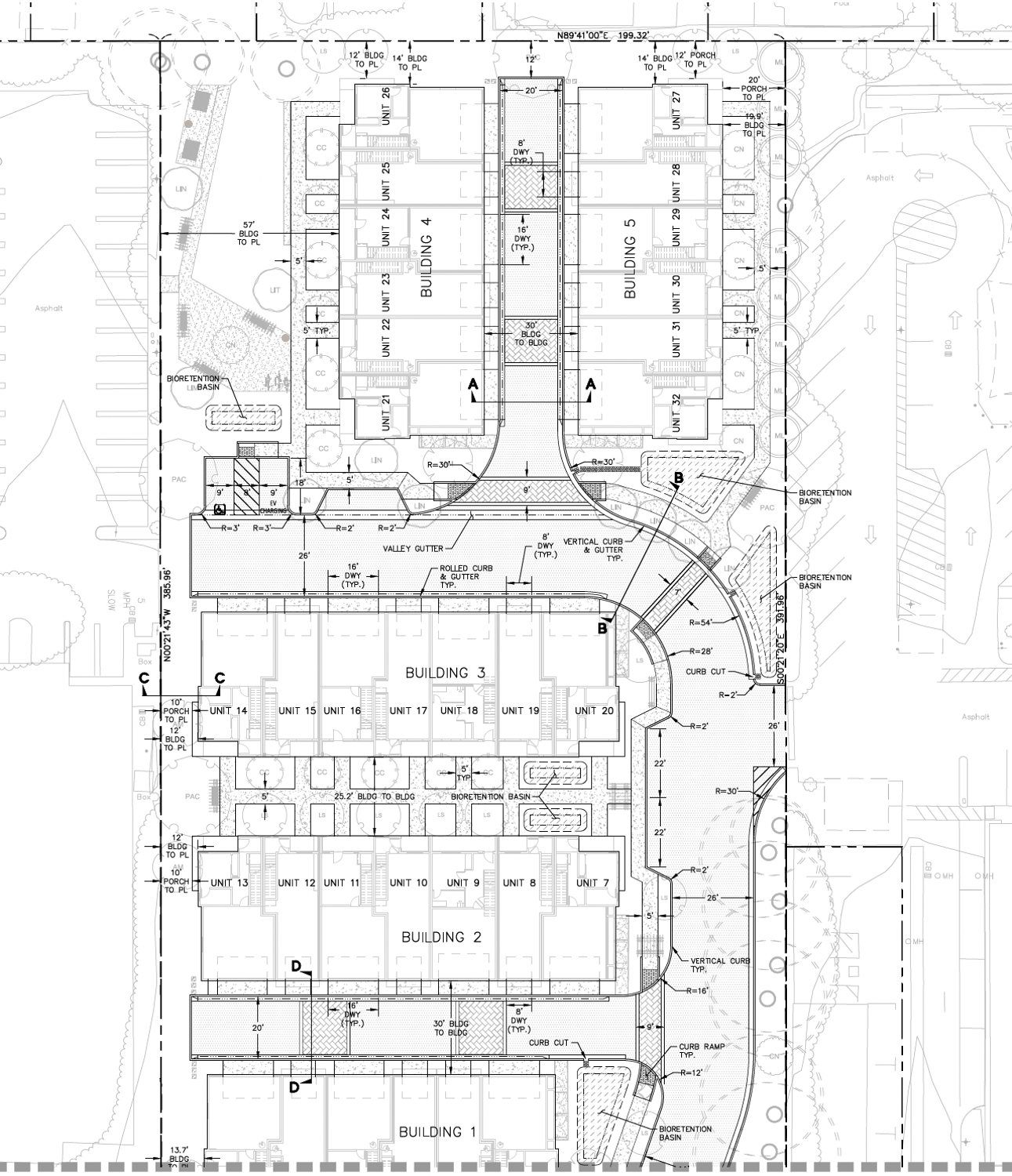 20045 Stevens Creek Boulevard site plan, illustration by Dahlin Group