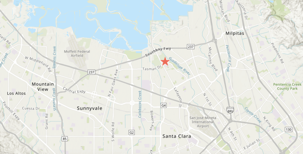 2263 Calle Del Mundo Site Location, image via ArcGIS Online