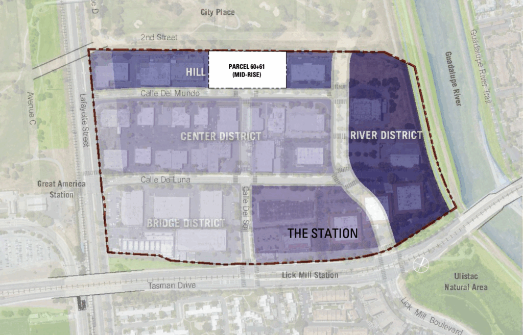 2263 Calle Del Mundo Site Positon within Tasman Specific Plan, image via Ensamble