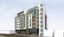 2555 Flores Street establishing view, rendering by DNA Design and Architecture