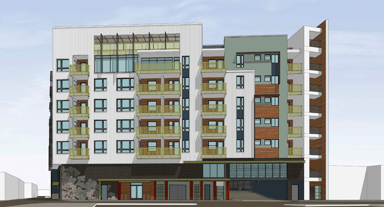 2555 Flores Street front elevation, rendering by DNA Design and Architecture