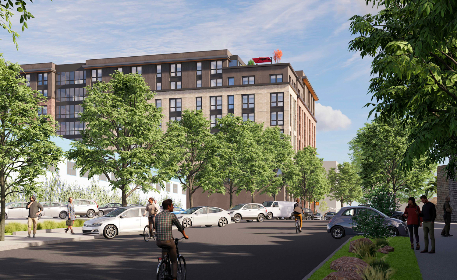 2700 Shattuck Avenue view from Ward Street, rendering by SDT Architects