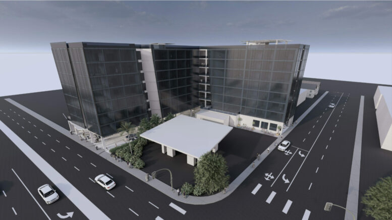 2820 South El Camino Real establishing view, rendering by Costa Brown Architecture