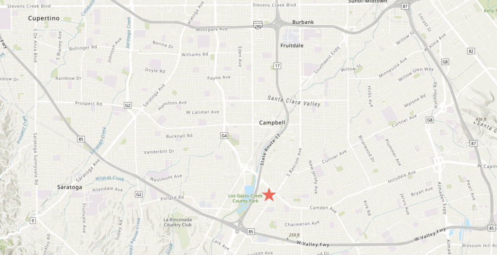 300 Redding Road Site Location, image via ArcGIS Online