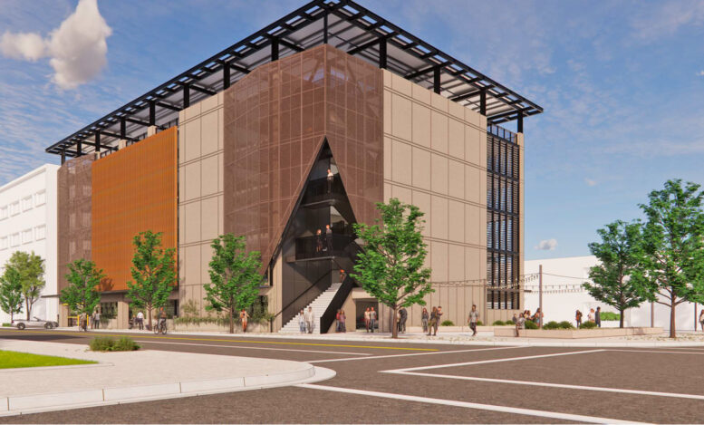 375 Hamilton Avenue pedestrian view, rendering by Hayes Group Architects