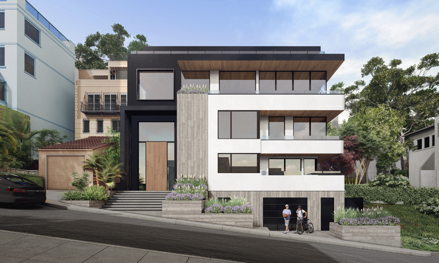 45 Montclair Terrace front view, rendering by Y.A. Studio